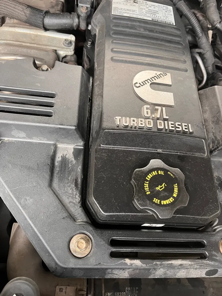 Cummins 6.7 turbo diesel engine under the hood